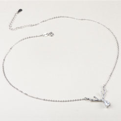 925 Sterling Silver Deer Shape Necklace