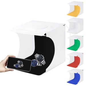 Portable Photography Studio Light Box with LED Panels and 6 Color Backdrops
