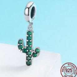 Sterling Silver Cactus Beaded Pendant