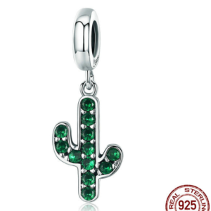 Sterling Silver Cactus Beaded Pendant