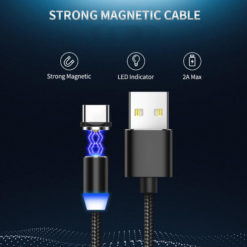 USB Magnetic Phone Charging Cable with 3 Plugs