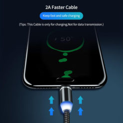 USB Magnetic Phone Charging Cable with 3 Plugs